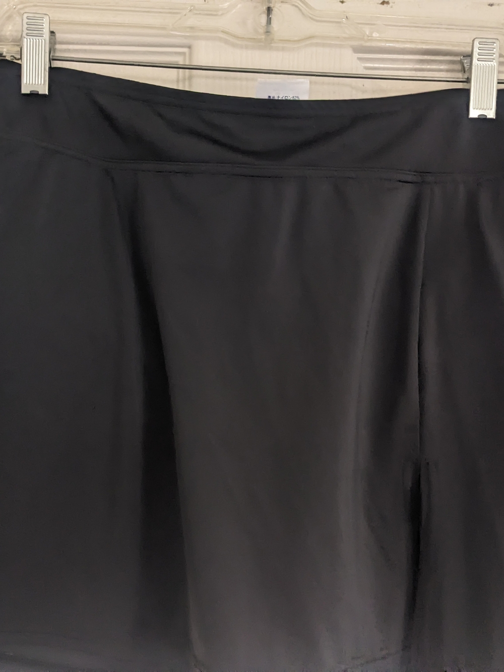 Lands' End Black Women's Swim Skort with Wide Waistband